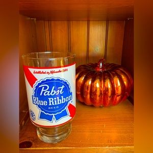 Pabst Blue Ribbon Beer Glass Stein Mug - 7" Tall - EUC